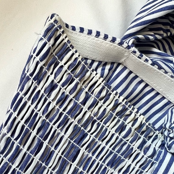 Stripe Flutter Overlay Blouse - Picture 10 of 11